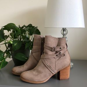 Ankle Booties with Block Heel